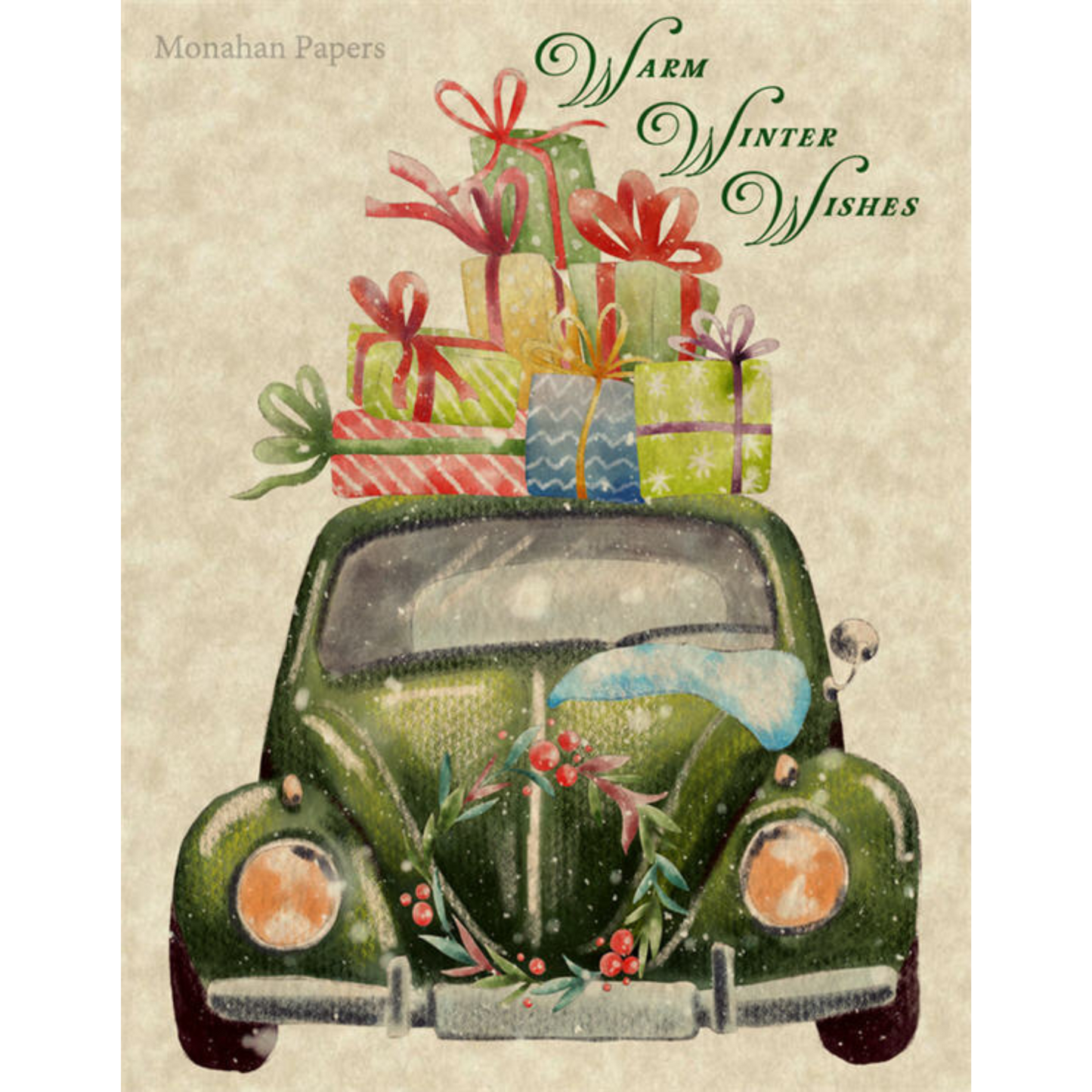 "Warm Winter Wiishes VW" Decoupage Paper by Monahan Papers available at Milton's Daughter