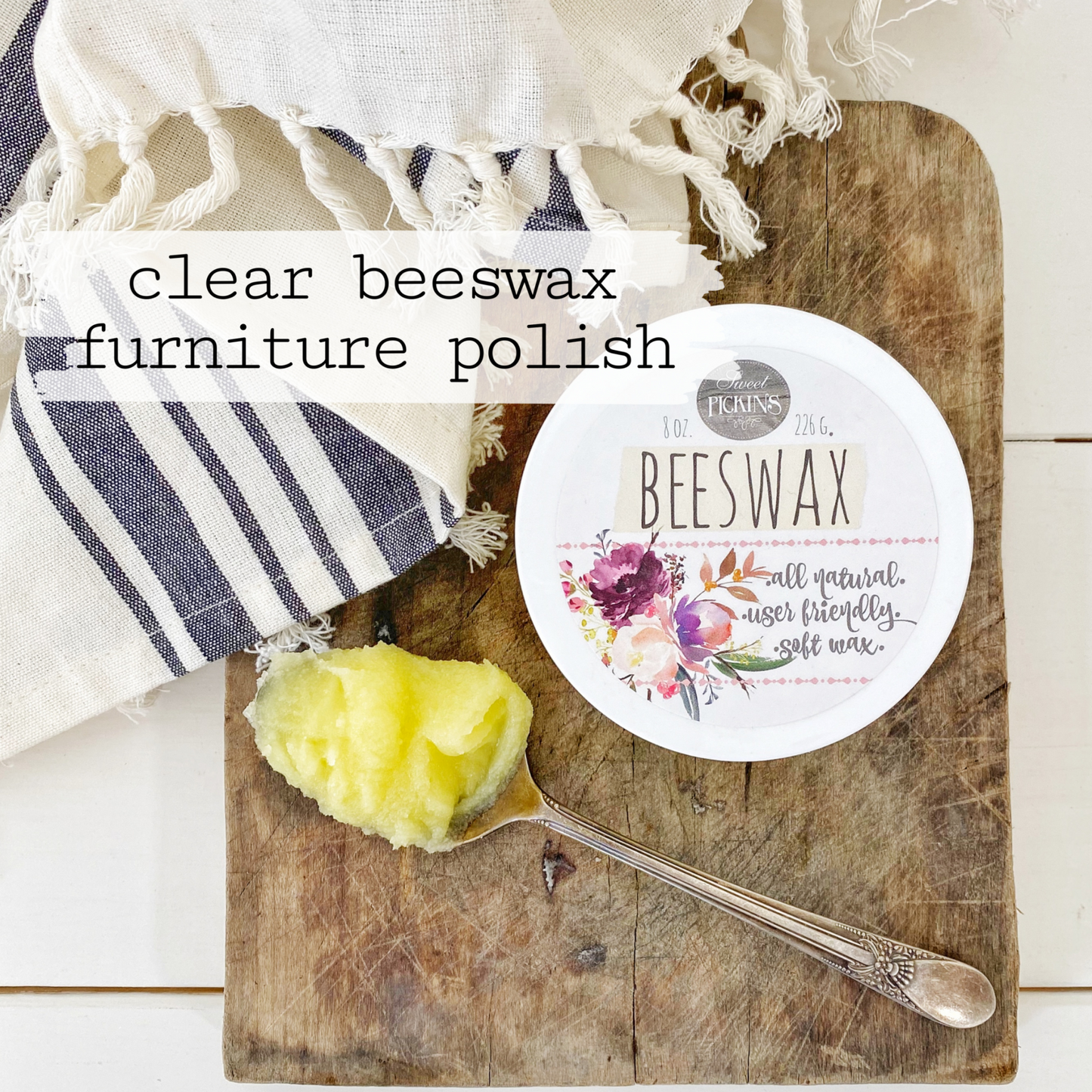 Sweet Pickins Beeswax Furniture Polish - Clear