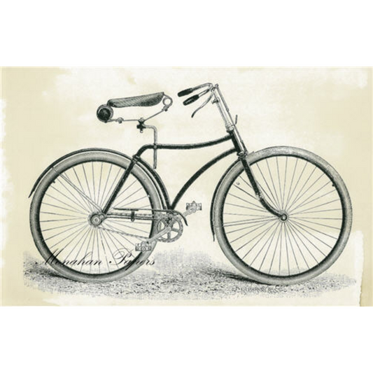 BIcycle - 11" x 17" aged decoupage paper by Monahan Papers available at Milton's Daughter