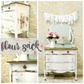 Three view of antique dresser painted in Flour Sack (white) by Sweet Pickins Milk Paint available at Milton's Daughter