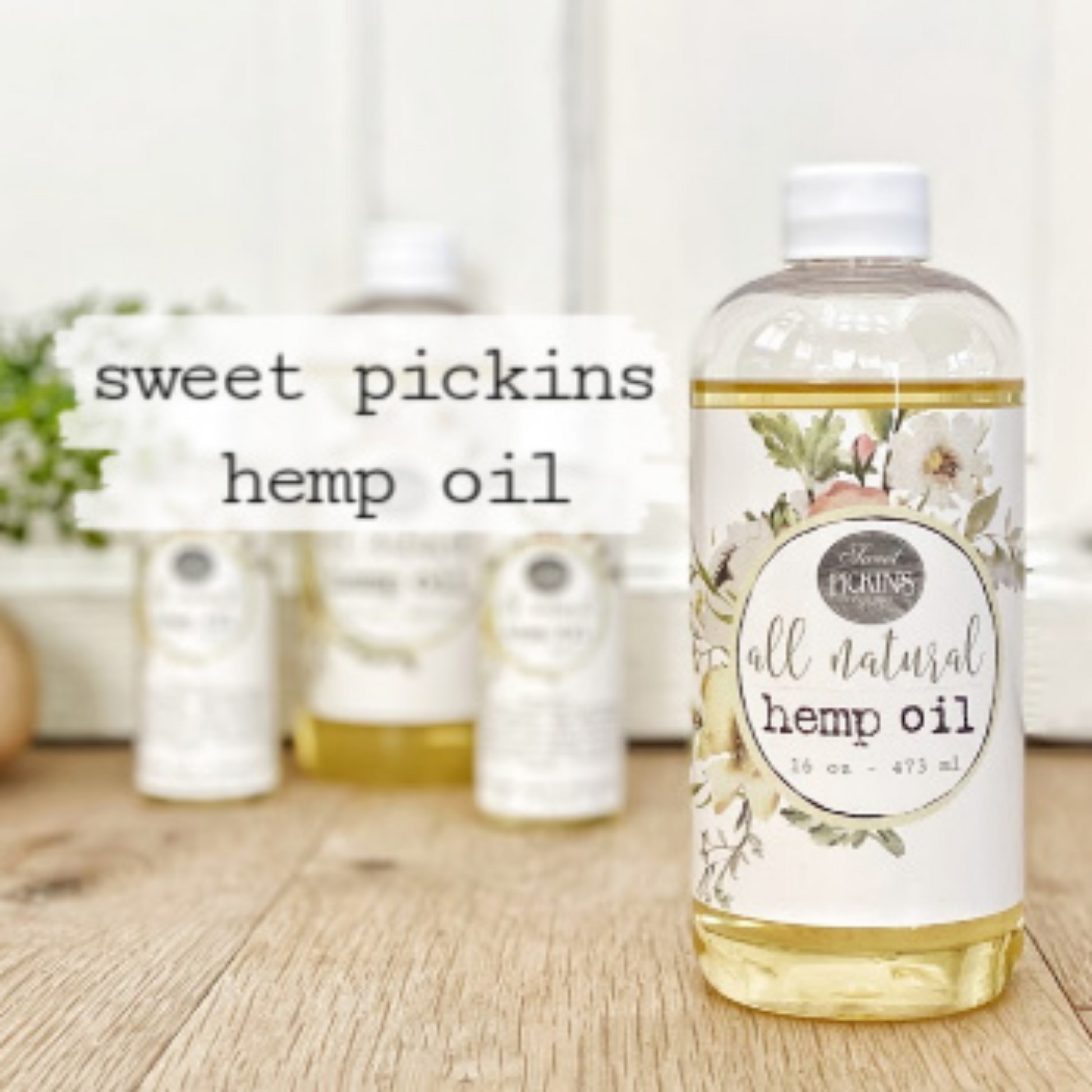 Product photo of Sweet Pickins all natural Hemp Oil available at Milton's Daughter