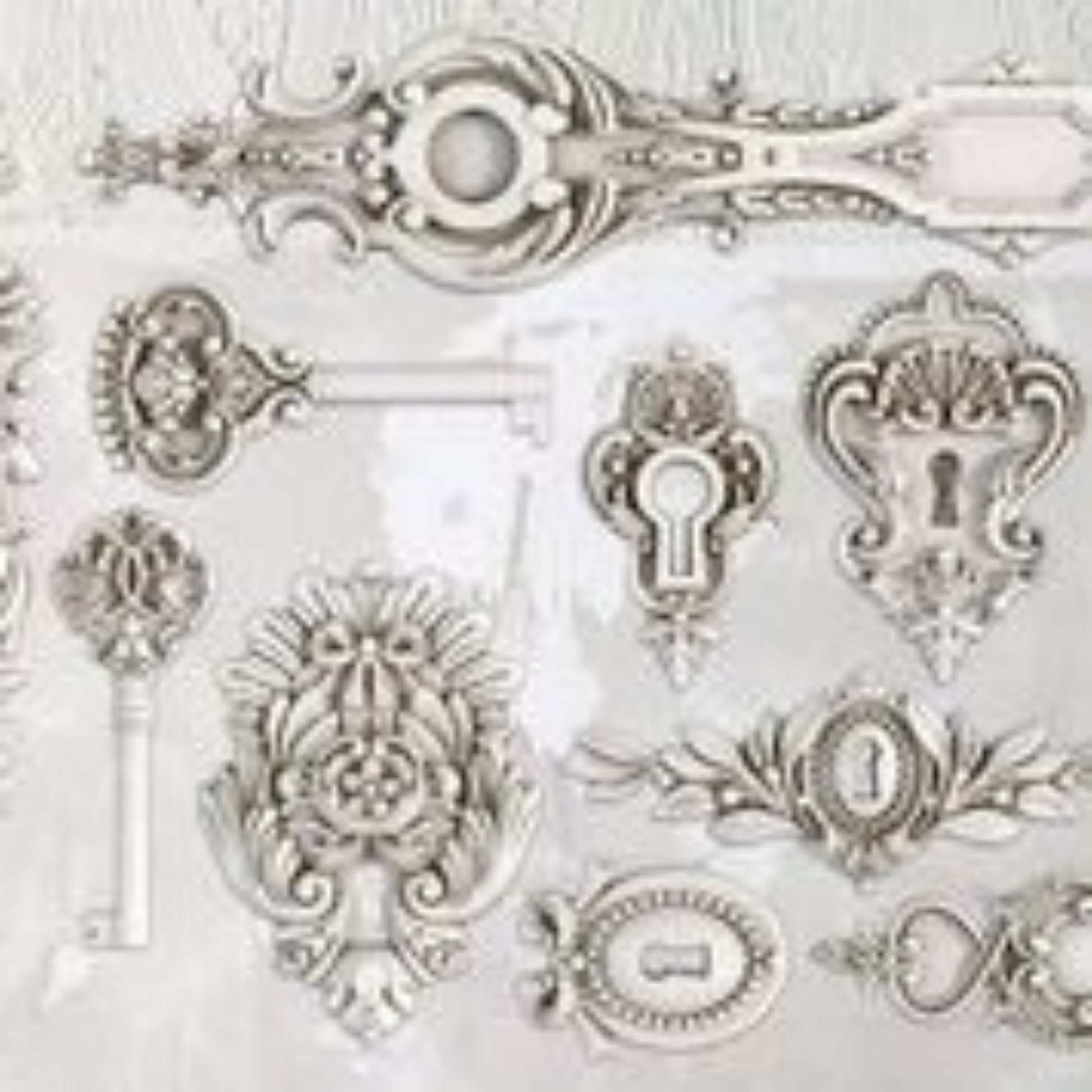 Lock and Key Mold by Iron Orchid Designs sample on white background at Milton's Daughter