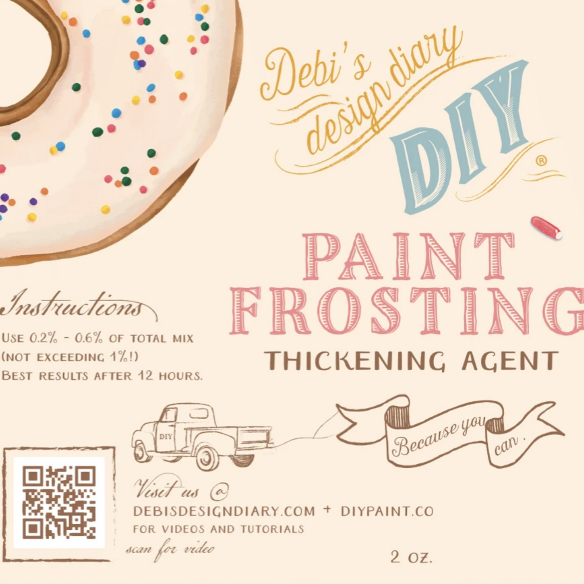 Paint Frosting-Paint Thickener 2 oz.  by DIY Paint available at Milton's Daughter