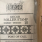 IOD Patterned Paint Roller "Port of Call" pattern detail at Milton's Daughter