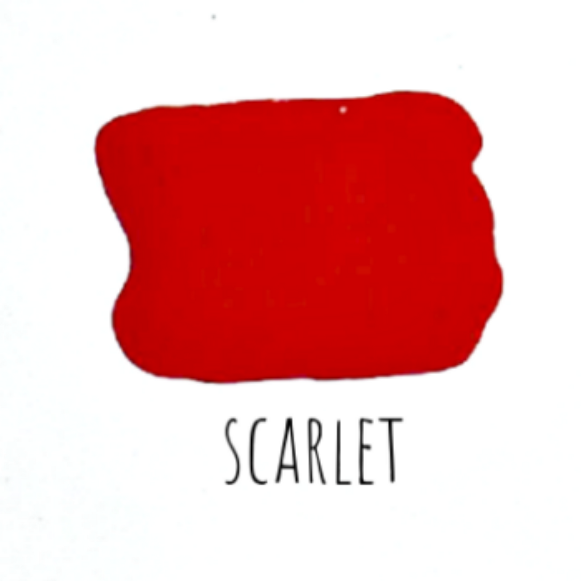 Sample paint swatch of Scarlet (bright red) by Sweet Pickins Milk Paint by Milton's Daughter