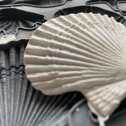 IOD Sea Shells mold casting of scallop mold close up at Milton's Daughter