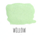 Sample paint swatch of Willow (pale green) by Sweet Pickins Milk Paint available at Milton's Daughter
