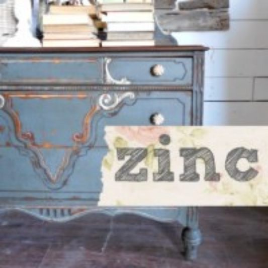 Antique dresser painted in Zinc (charcoal gray) by Sweet Pickins Milk Paint available at Milton's Daughter